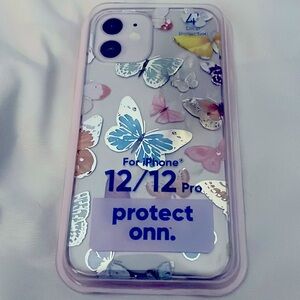 Clear Butterfly Phone Case for iPhone 12/12 Pro by Protect onn.